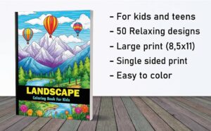 Calm Landscapes Coloring Book For Adults: Unwind with Nature's